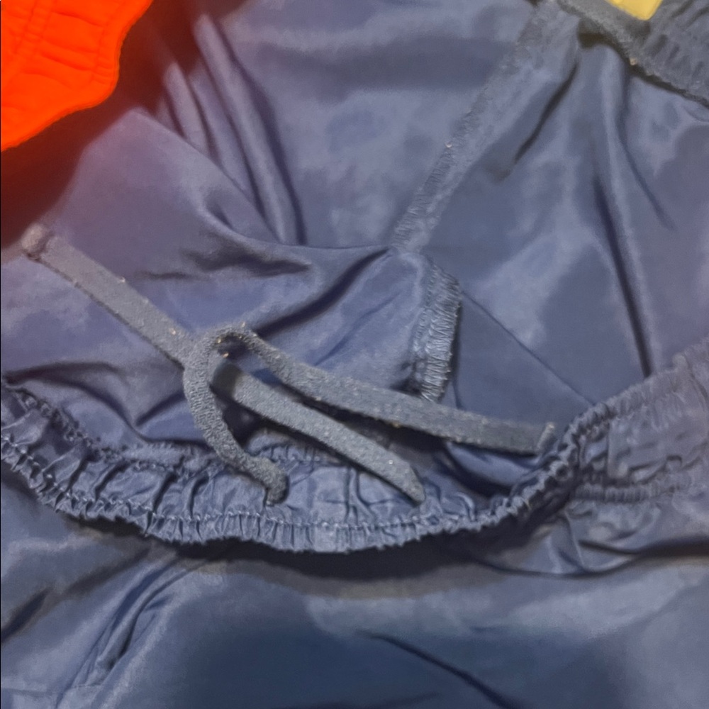 Women's Navy and Orange Athletic Shorts - Picture 3 of 4